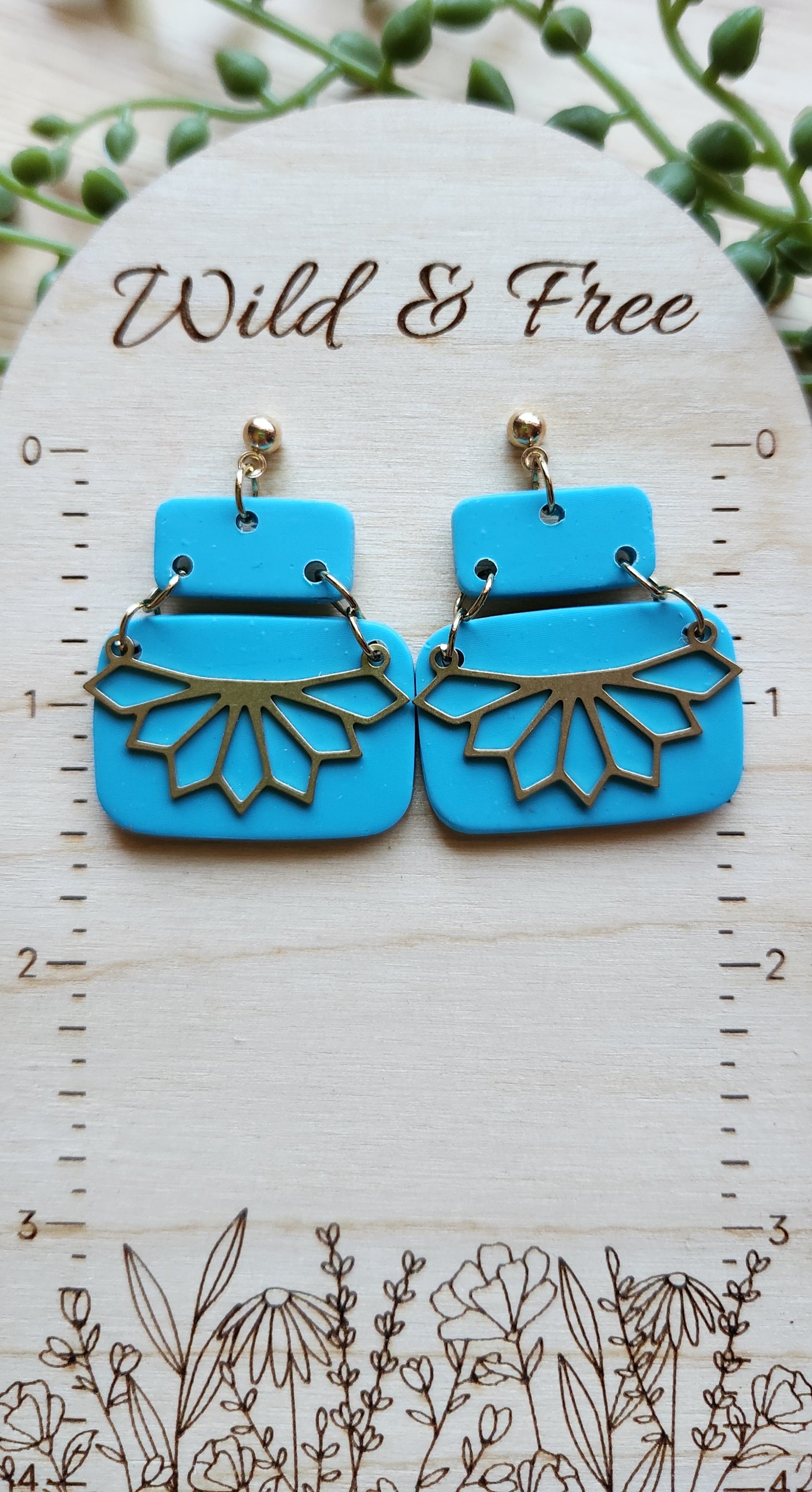 Turquoise Clay Earrings – Wild & Free Handmade Designs