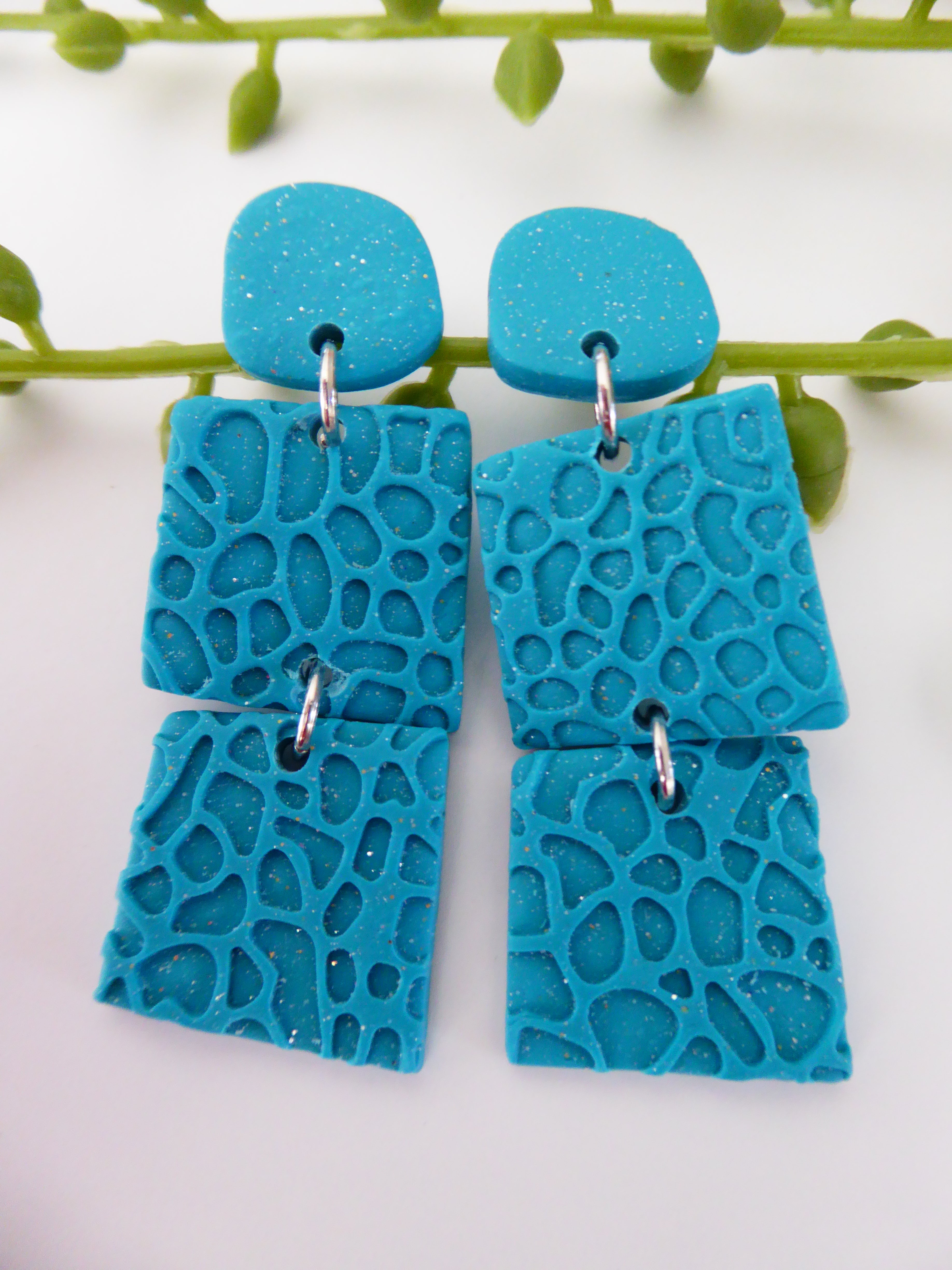 Abstract clay deals earrings